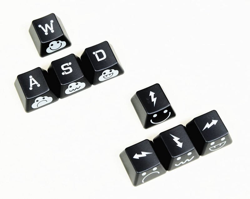 TS Keycap Replacement WASD Arrow Keycaps UV Coating Backlit Double Shot Cute Keycap OEM Profile for All MX Gaming Mechanical Keyboard (4 Keys Arrow) - Image 5